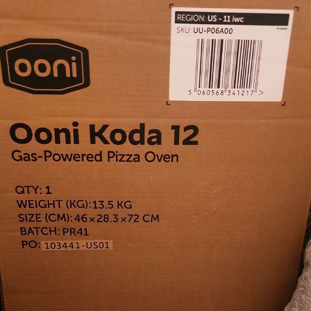 Ooni Koda 12 Gas-Powered Pizza Oven - Black